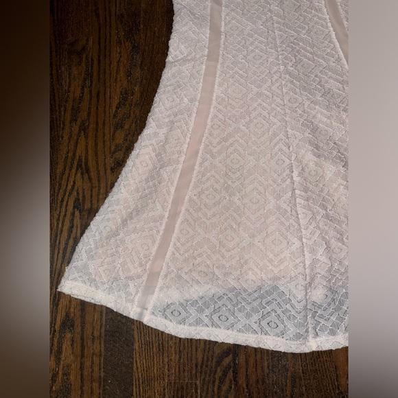 Long maxi bodycon beige cream dress Guess formal - Picture 8 of 10